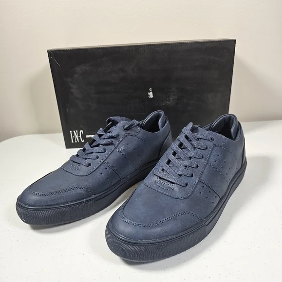 INC International Concepts Mens Zuri Low Top Sneaker Faux Suede Blue Size 9M NEW - Picture 10 of 16